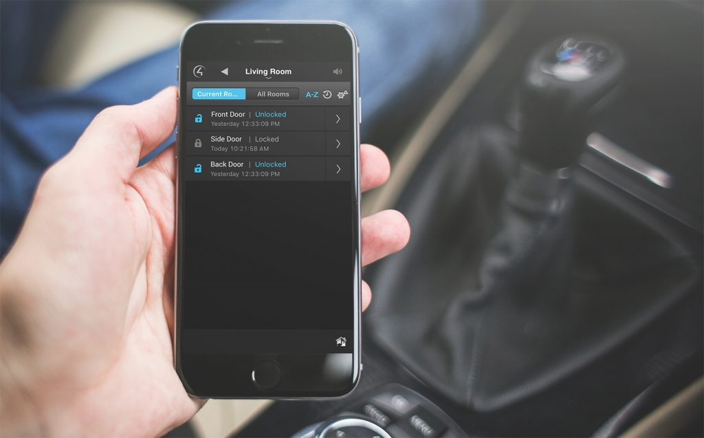 Control4 Security Screen on iPhone