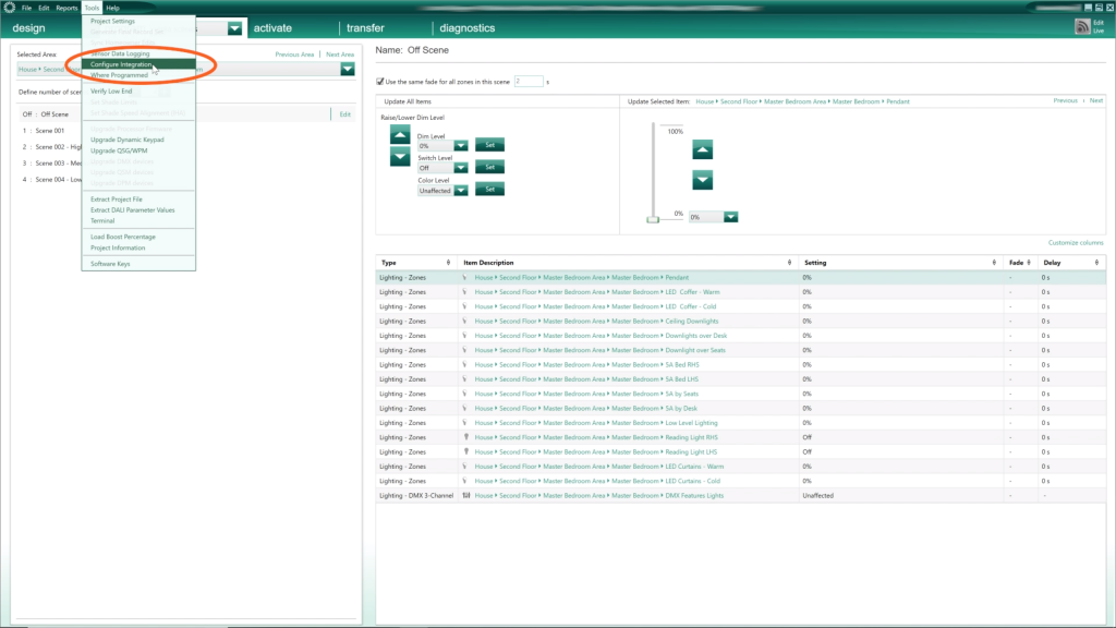 Configure Integration in Lutron HomeWorks QS